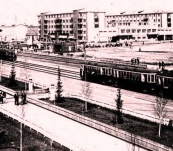 Магазин Сибторг и будущая Театральная площадь, 1936 г.